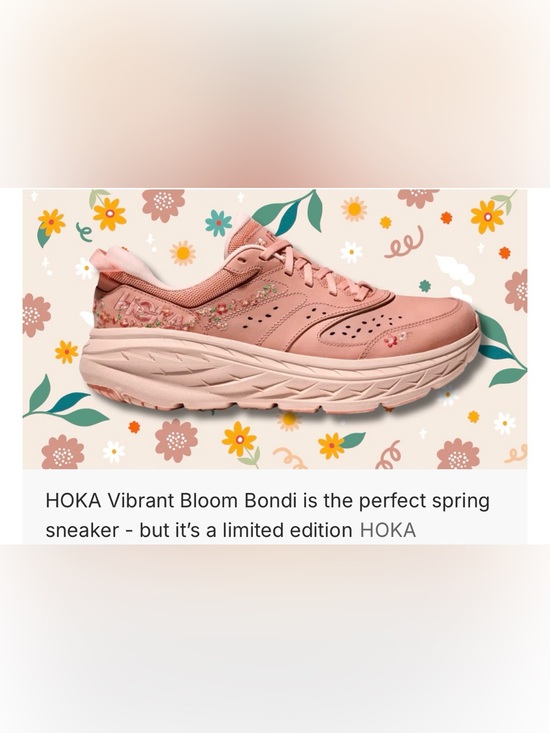 Hoka Shoes - HOKA Vibrant Bloom Bondi L women size 9 preowned